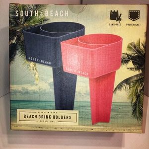 NIB South Beach Drink Holder 2 piece set